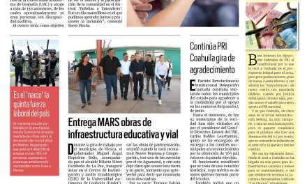 Portada RCG Centro [23 de septiembre de 2023] Pagan conductores de aplicación multas en Monclova; Concluye el festival ‘EnSeñas a Entenderte’ en Monclova y más…