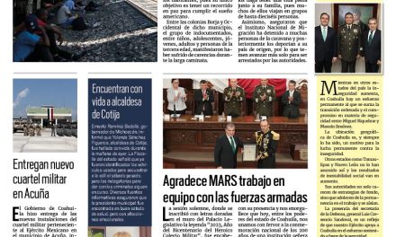 Portada RCG Centro [27 de septiembre de 2023] Quedan varados más de mil migrantes en Frontera; Federación se desatiende de AHMSA y más…