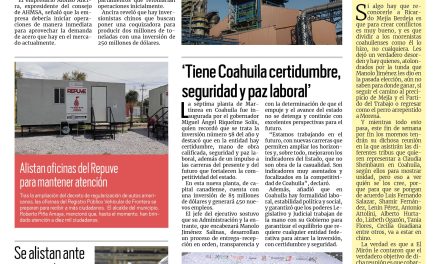Portada RCG Centro [29 de septiembre de 2023] AHMSA, en condiciones de reiniciar operaciones; alistan llegada de ‘Doctor Vagón’ y más…