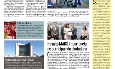Portada RCG Lagunera [8 de septiembre de 2023] Brigada ‘Torreón, siempre contigo’ recorre la ciudad; suman más de mil motociclistas certificados y más…