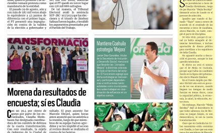 Portada RCG Media [7 de septiembre de 2023] Confirma Sala Superior victoria de Manolo Jiménez; Morena da resultados de encuesta; sí es Claudia y más…