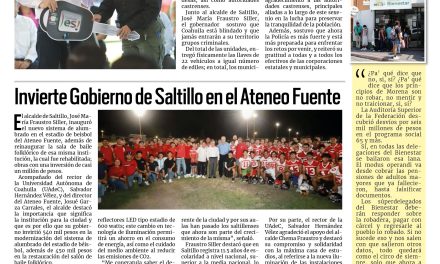 Portada RCG Sureste [13 de septiembre de 2023] Entrega MARS 60 patrullas a fuerzas estatales y municipales; invierte Gobierno de Saltillo en el Ateneo Fuente y más…
