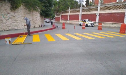 Pinta Municipio de Saltillo pasos peatonales para mayor seguridad