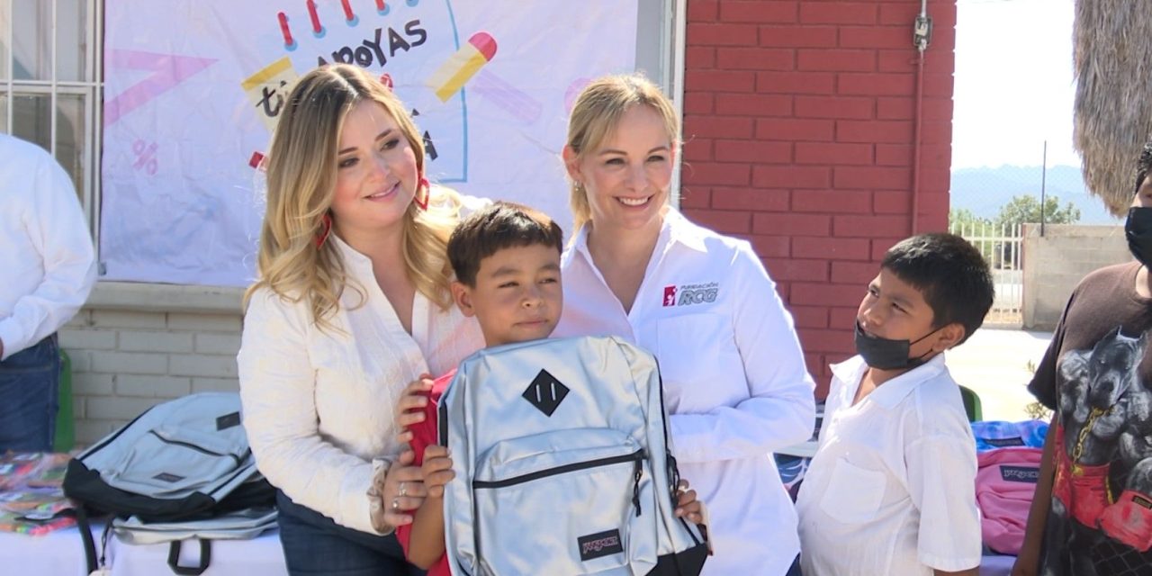 Primaria Emiliano Zapata recibe mochilas y útiles escolares gracias a Fundación RCG y al DIF de Ramos Arizpe