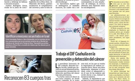 Portada RCG Carbonífera [9 de octubre de 2023] Minosa podría enfrentar más juicios laborales; llevarán mastógrafo a fábricas de Sabinas y más…