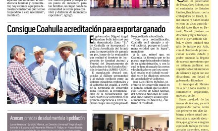 Portada RCG Carbonífera [14 de octubre de 2023] Dan inicio obras de rehabilitación en la plaza principal de Sabinas; Construirán puentes peatonales y canal pluvial en escuela y más…