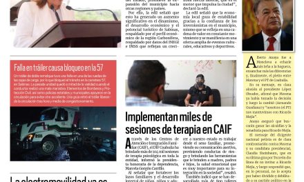 Portada RCG Carbonífera [23 de octubre de 2023] Destaca Sabinas por crecimiento económico; esperan fallo de SCJN sobre libros de texto y más…
