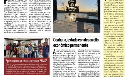 Portada RCG Centro [15 de octubre de 2023] Puma ataca el Zoológico de Monclova; Invitan a ‘Diversión de Otoño’ en San Buenaventura y más…