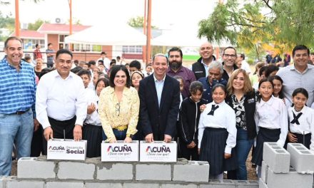 Inician obra de barda perimetral en primaria de Acuña
