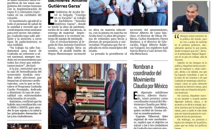 Portada RCG Fronteriza [3 de octubre de 2023] Atiende Acuña necesidades educativas; abandona Gobierno federal a grupos vulnerable de Acuña y más…