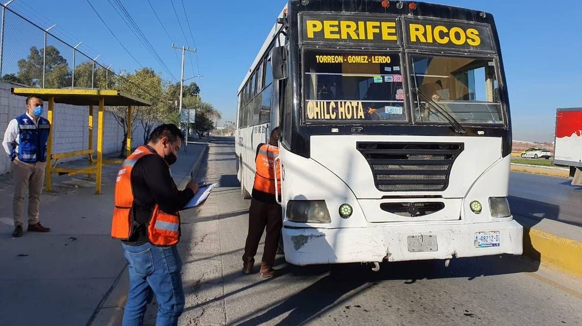 Supervisan minuciosamente transporte público de Torreón