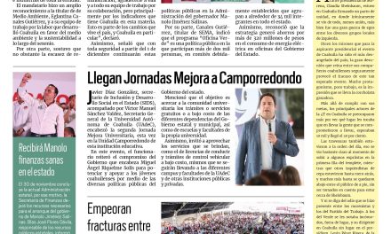 Portada RCG Media [12 de octubre de 2023] Dan constancias de ‘Oficina Verde’ a dependencias de Coahuila; llegan Jornadas Mejora a Camporredondo y más…