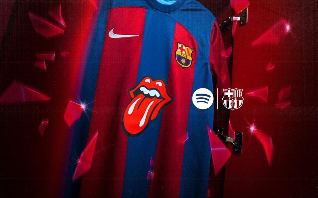 La icónica lengua de los Rolling Stones aparecerá en la playera del Barcelona