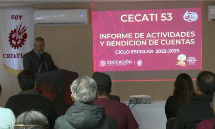 Director del Cecati 53 rinde informe de actividades del ciclo escolar 2022-2023