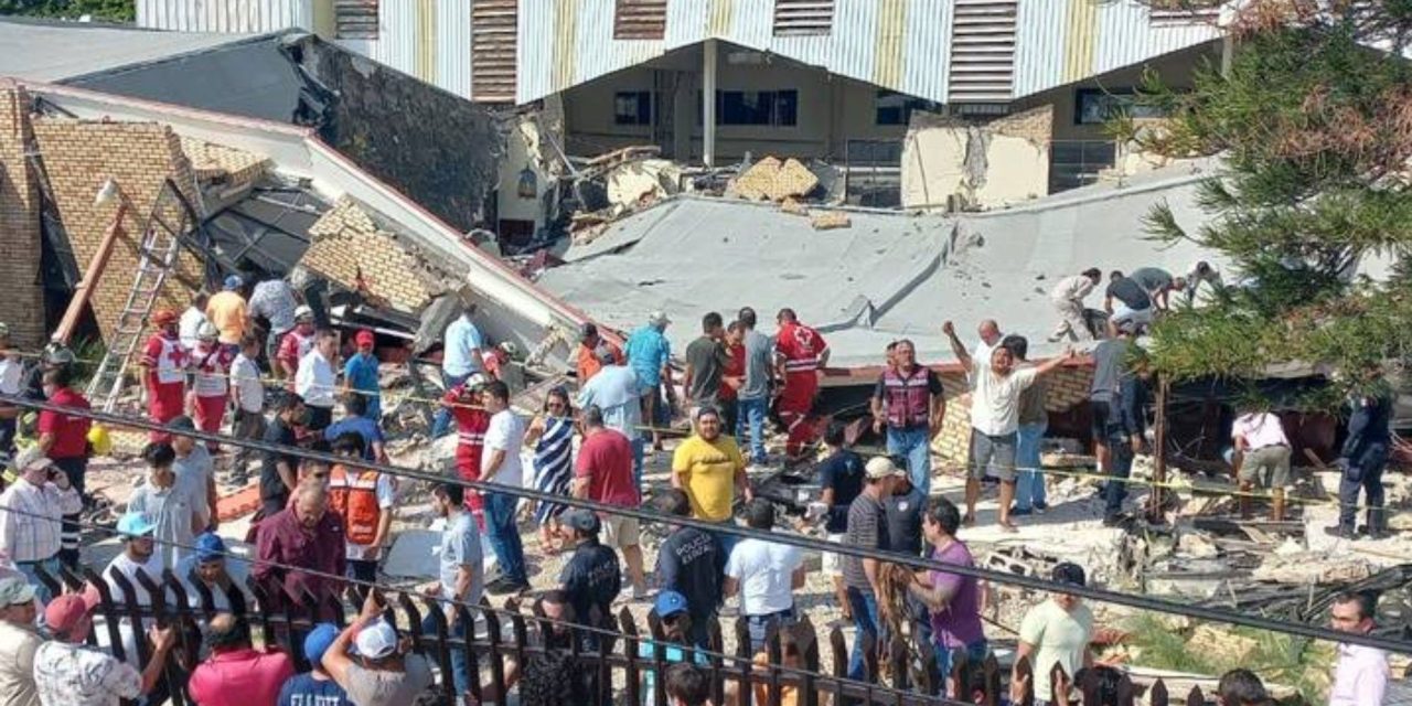 Terror en Tamaulipas: Se derrumba una iglesia en Ciudad Madero en plena misa  y hay 10 muertos