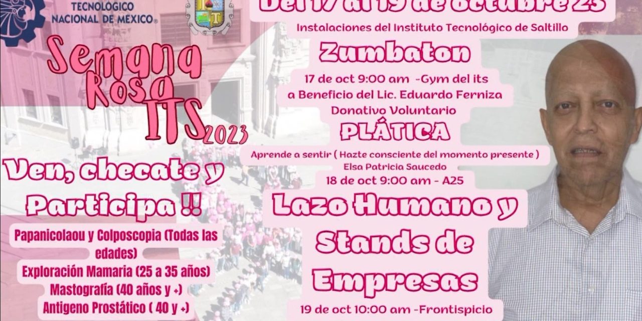 Se realizará la Semana Rosa ITS 2023