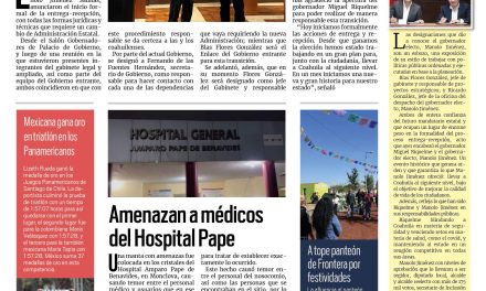 Portada RCG Centro [ 03 de noviembre de 2023] Inician MARS y Manolo proceso de entrega-recepción; ‘AHMSA podría salir de su situación en 3 meses’ ‘AHMSA podría salir de su situación en 3 meses’ y más…