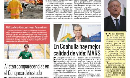 Portada RCG Centro [5 de noviembre de 2023] ¡Arde Planta 1 de AHMSA!; Realizan 40 interrupciones de embarazo al mes en Hospital Amparo Pape y más…