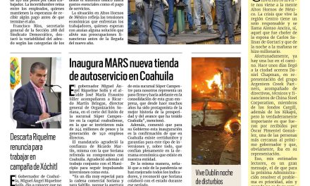 Portada RCG Centro [25 de noviembre de 2023] AHMSA adeuda 140 mil pesos a cada uno de sus empleados; empresas orientales evalúan instalarse en Monclova y más…