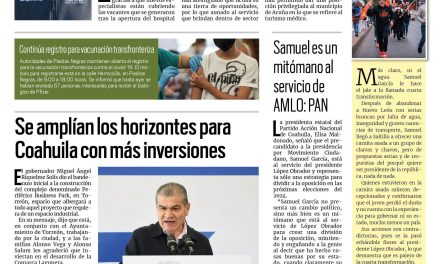 Portada RCG Fronteriza [22 de noviembre de 2023] Aumenta el turismo médico con arribo de especialistas; incrementa el número de atención a personas con diabetes y más…