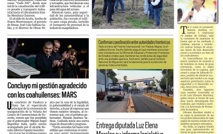 Portada RCG Fronteriza [30 de noviembre de 2023] Realizan mantenimiento en libramiento Surponiente; ‘los mejores gobiernos son emanados del PRI’ y más…