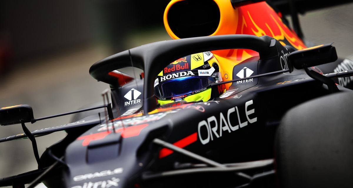 Checo arrancará noveno en Brasil mientras Verstappen obtuvo la Pole