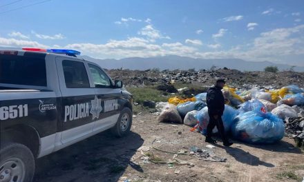 Tiró 30 bolsas de basura cerca del camino de Landeros  en Arteaga y es detenido