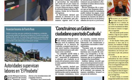 Portada RCG Lagunera [29 de diciembre de 2023] Darán inicio los descuentos en pago del predial en Torreón; aumentan trabajos de señalética en Torreón y más…