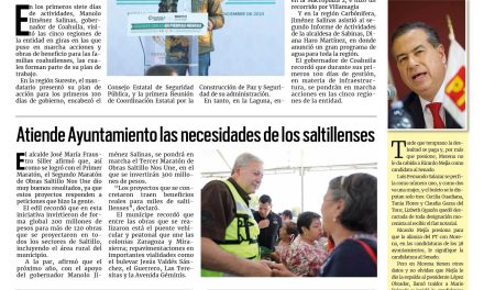 Portada RCG Media [11 de diciembre de 2023] Acude Manolo Jiménez a todas las regiones de Coahuila; atiende Ayuntamiento las necesidades de los saltillenses y más…