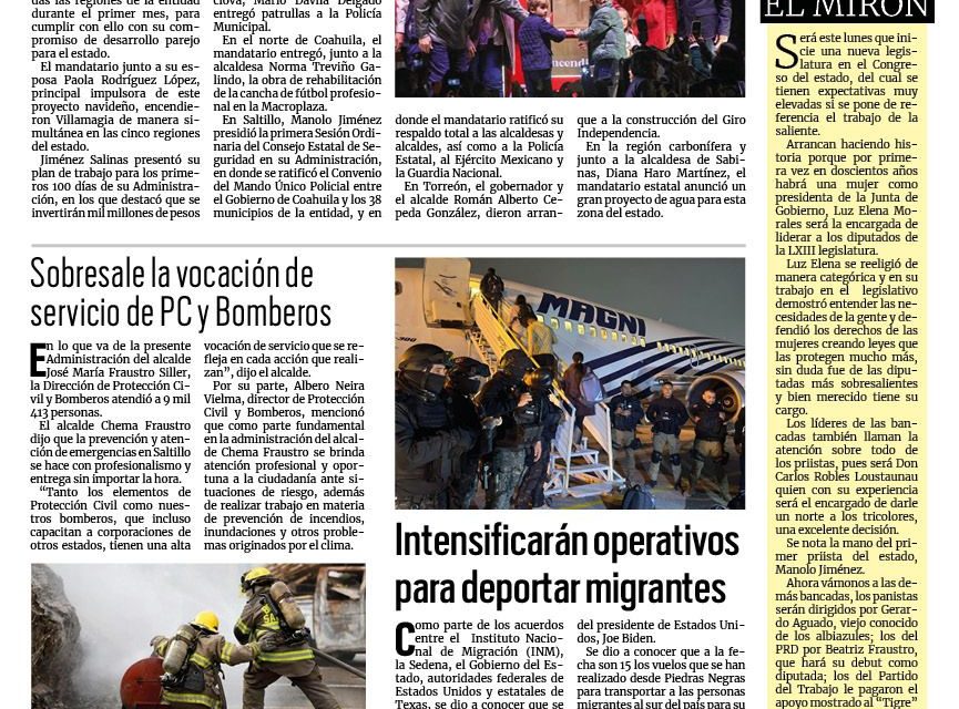 Portada RCG Media [31 de diciembre de 2023] Emprende Manolo Jiménez acciones en todo el estado; Trabaja DIF Saltillo a favor de niñas y niños y más…