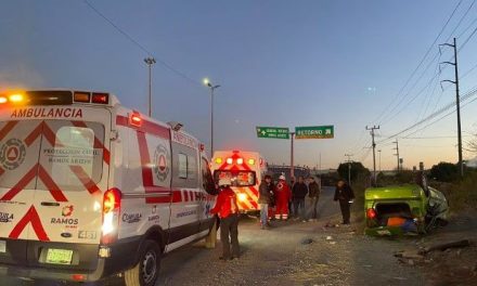 Fatal accidente en Ramos Arizpe: Un hombre pierde la vida y hay dos lesionados