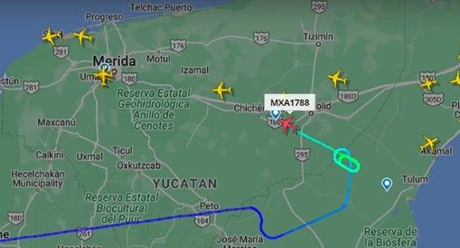 Mal tiempo modifica primer vuelo de Mexicana… cambia de ruta y aterriza en Mérida