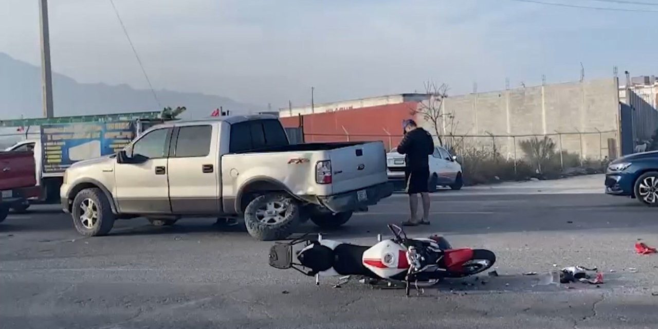 Derriban a motociclista en Saltillo