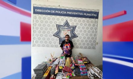Detienen a comerciante por venta ilegal de Pirotecnia en Arteaga