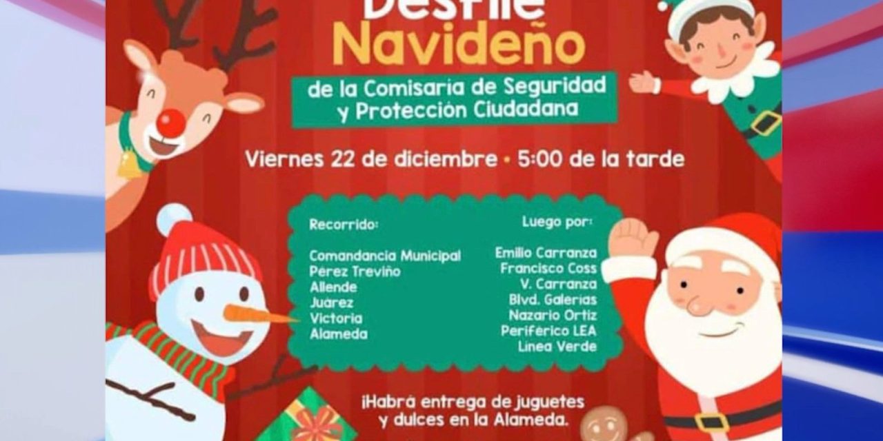 Invita Comisaría de Seguridad a su Desfile Navideño