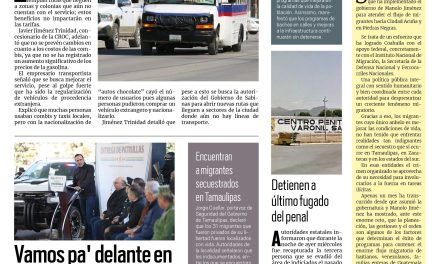 Portada RCG Carbonífera [04 de enero de 2024] Tarifas de combis se mantendrán en Sabinas; llaman a renovar credencial para votar y más…