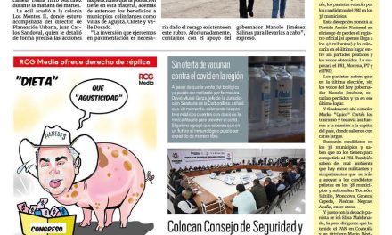 Portada RCG Carbonífera [24 de enero de 2024] Revisa Diana Haro obras de pavimentación; heladas dejan ausentismo escolar y más…