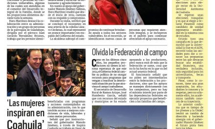 Portada RCG Carbonífera [28 de enero de 2024] Apoya Diana Haro a sectores vulnerables; Aumenta vigilancia para evitar paso de migrantes y más…
