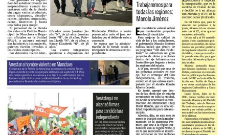 Portada RCG Centro [08 de enero de 2024] Cae familia de farderos; reconocen a Coahuila en la Feria Internacional del Turismo y más…