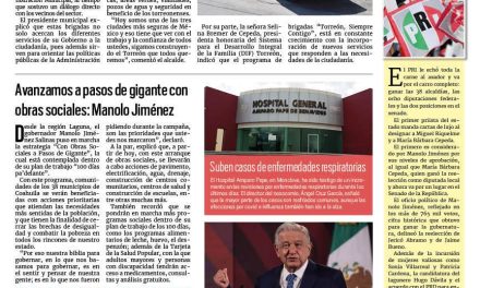 Portada RCG Centro [18 de enero de 2024] Investigan violento asalto; cortarán temporalmente suministro de agua en Monclova y más…