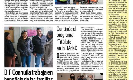Portada RCG Centro [21 de enero de 2024] Monclova, un atractivo para inversionistas; Detectan adicciones entre alumnos de secundaria y más…