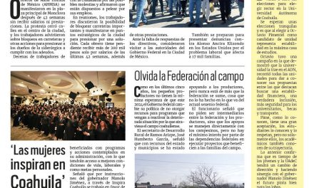 Portada RCG Centro [28 de enero de 2024] Obreros de AHMSA protestan y anuncian bloqueos; Inversionistas asiáticos, interesados en Monclova y más…