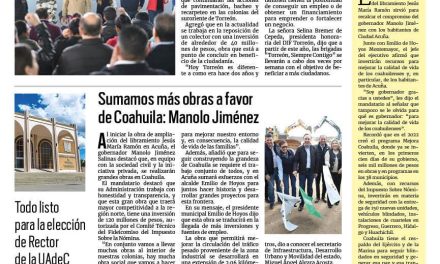 Portada RCG Lagunera [25 de enero de 2024] Anuncia Román Cepeda más obras de pavimentación y drenaje; capacitan a personal de Turismo para el eclipse y más…