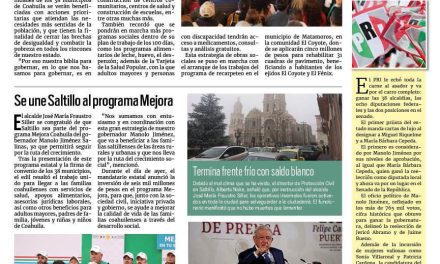 Portada RCG Media [18 de enero de 2024] Avanzamos a pasos de gigante con obras sociales: Manolo Jiménez; se une Saltillo al programa Mejora y más…