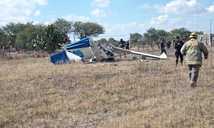 Se desploma avioneta de escuela de aviación en Aguascalientes