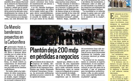 Portada RCG Carbonífera [2 de febrero de 2024] Piden saltillenses a manifestantes liberar V. Carranza; llegará Marina a reforzar la seguridad de la Carbonífera y más…