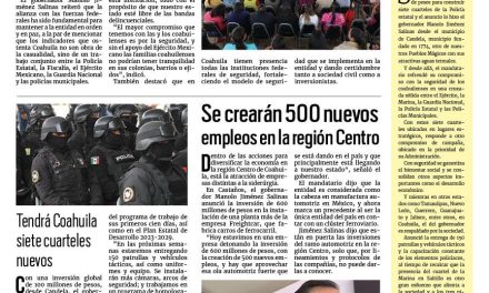 Portada RCG Centro [10 de febrero de 2024] Negocian trabajadores y Ayuntamiento de Monclova; industriales de Monclova donan 1.5 millones de pesos al Ayuntamiento  y más…