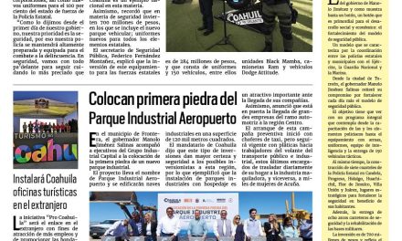 Portada RCG Centro [21 de febrero de 2024] Presenta Manolo Jiménez Fortalecimiento al Modelo de Seguridad; aumenta la crisis de acero en Monclova y más…