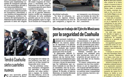 Portada RCG Fronteriza [10 de febrero de 2024] Reconocen a odontólogos de Acuña; buscan prevenir patrones de violencia en la región y más…