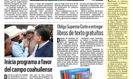 Portada RCG Fronteriza [16 de febrero de 2024] Se anuncian nombres de suplentes al Senado del PRI; regresa la brigada SuperDIFerente y más…
